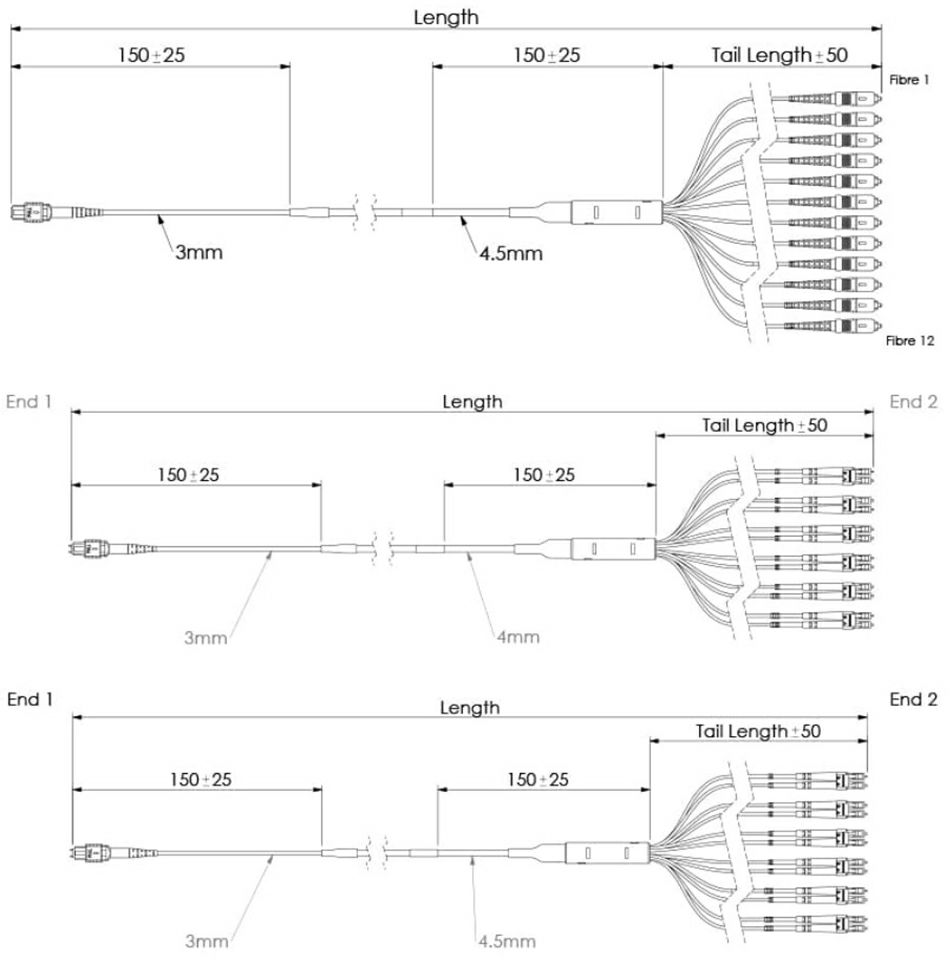 MPO MicroCable Fan-Out sklop 5